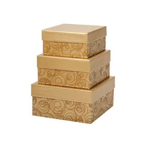 Extra large different sized paper cardboard nested boxes