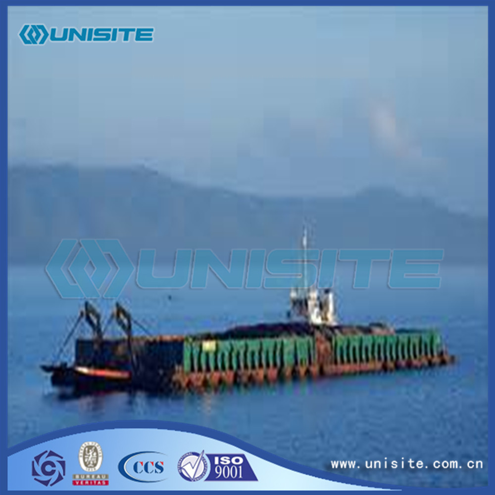 Sand dredging container barge