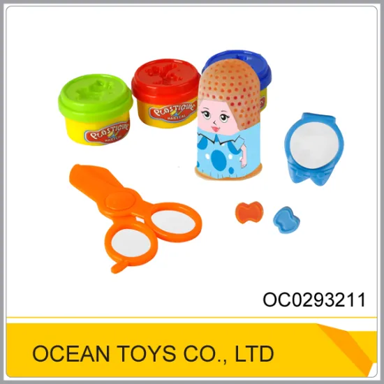 Funny barber design dough play set clay modeling tools OC0293211
