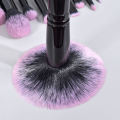 18pcs Luxury Bling Light Black Makeup Brushes Set