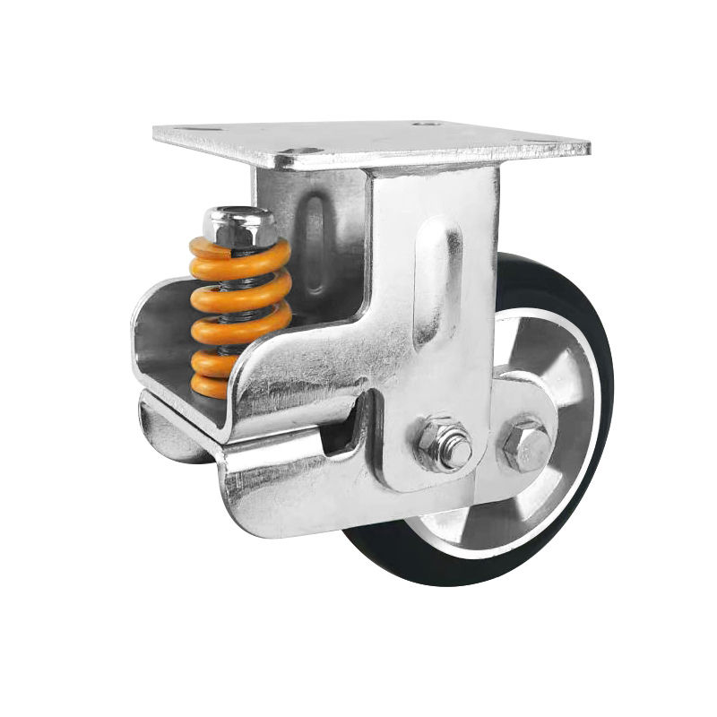 Spring Loaded Rubber Galvanized Caster Wheels, High Quality Spring ...