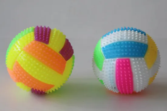 Flashing Rainbow Spiky Volleyball