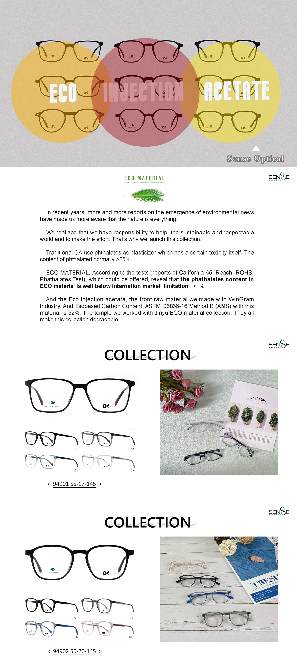 Light Acetate Optical Glasses Frame