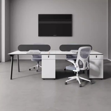 White Turkish Office Desk and Reception Counter Design