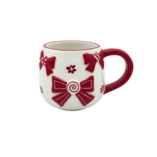 Новогодние стаканчики для столовых приборов с бантами