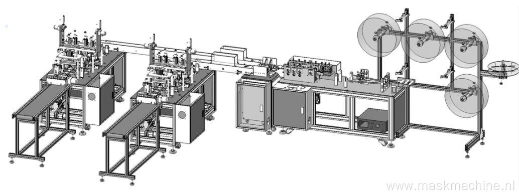 High Output Automatic Disposable Medical Flat Face Mask Making Machine