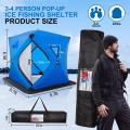 3-4 Person Fully Insulated Windproof Ice Fishing Shelter