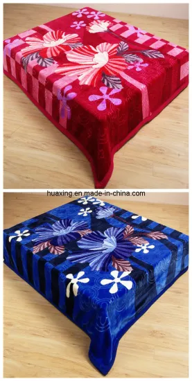 2014 Classic Design 100% Polyester Blanket/Raschel Blanket