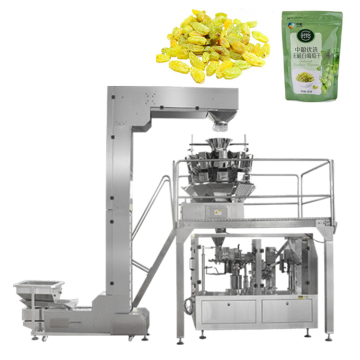Hochwertige Rotationsbeutelverpackungsmaschine für Kartoffelchips mit Wiegen und Multihead -Wiegenteilen
