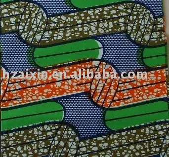 African Indian Blue Real Wax Fabric