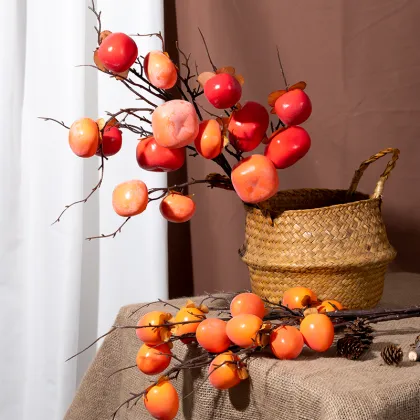Artificial Persimmon Fruit Branches for Living Room Decoration