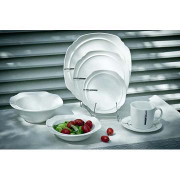 Santai New design , flower rim, elegant 20pcs tableware set