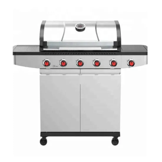 Outdoor Heavy Duty Double Cover Gas Electric Grill Portable Stainless Steel Standing Bbq Gas Grill