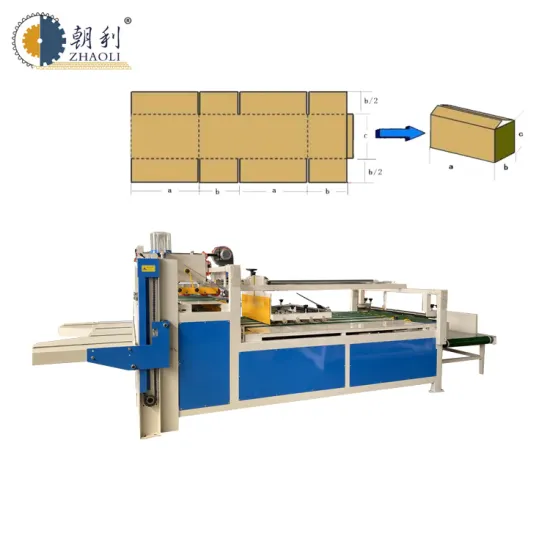 Folder and Gluer Machine for Corrugated Cardboard - Manual Carton Box Machine