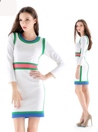 Slim Short Flared Dresses , Oem , Odm , Cmt Jersey Cotton Dress