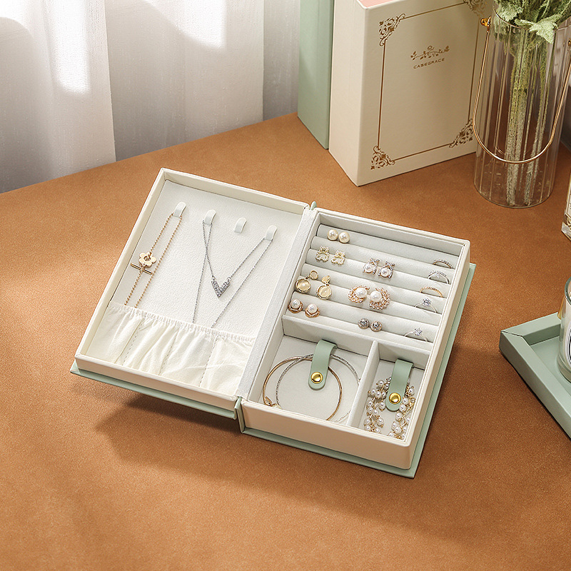 Multi-Functional Ornaments Display Jewelry Storage Book Case
