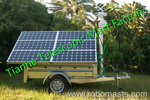 Solar Trailer Mounted Telescopic Mast