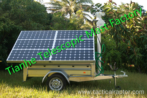 Solar Trailer Mounted Telescopic Mast