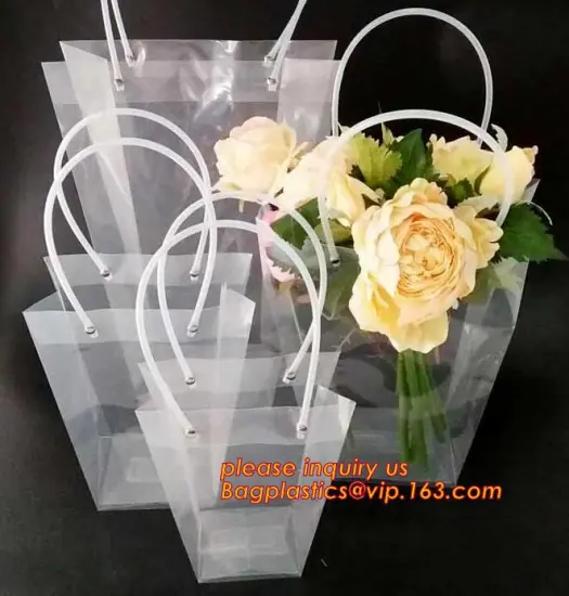special shape packaging bags, triangle plastic flower packaging bag, Flowers Gift plastic packaging bags