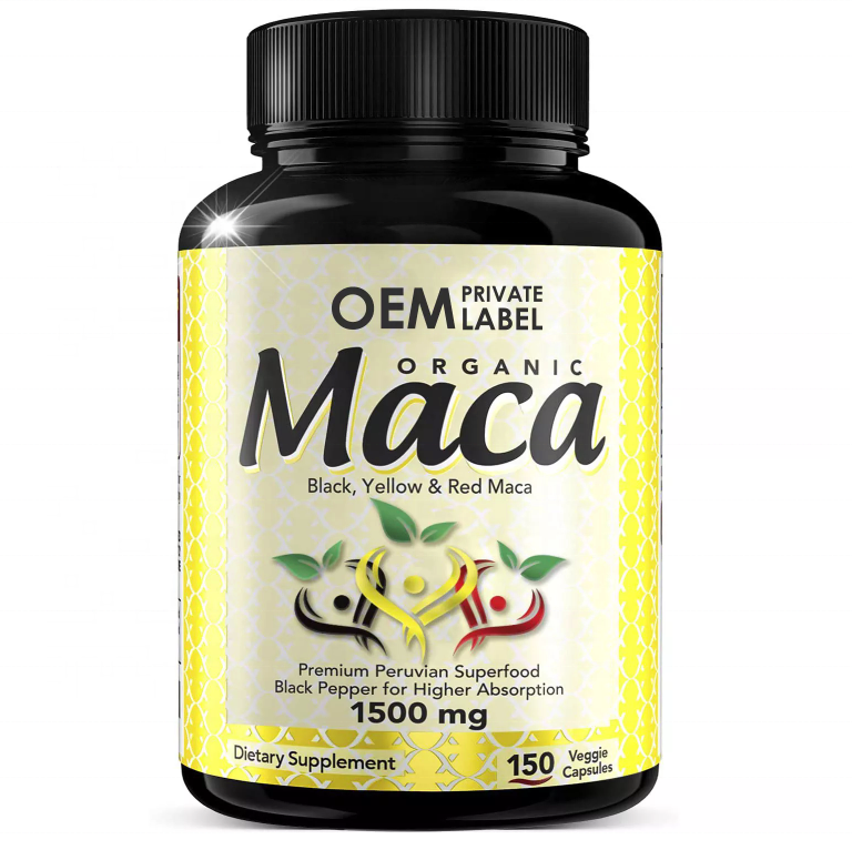 OEM/ODM Vegan Man Libido Enhancement Black Maca Capsules