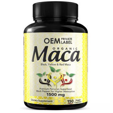 OEM/ODM Vegan Man Libido Enhancement Black Maca Capsules