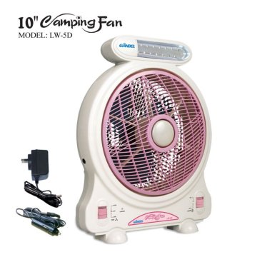 10'' battery operated desk fans battery operated fan led camping light with fan