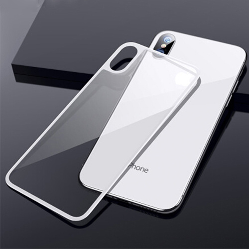 White Tempered Glass Back Case for iPhone X
