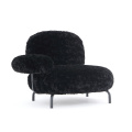 Elastic Cosy Armchairs Flocked Black Foot High Elastic Cosy Armchairs Manufactory