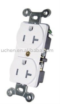 Tamper resistant duplex outlet /NEMA 5-15 TR receptacles/Bayonet connection duplex outlet