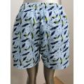 Feather printed men's beach shorts