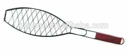 BBQ Grilling Basket Fish Shape Wire Basket Net