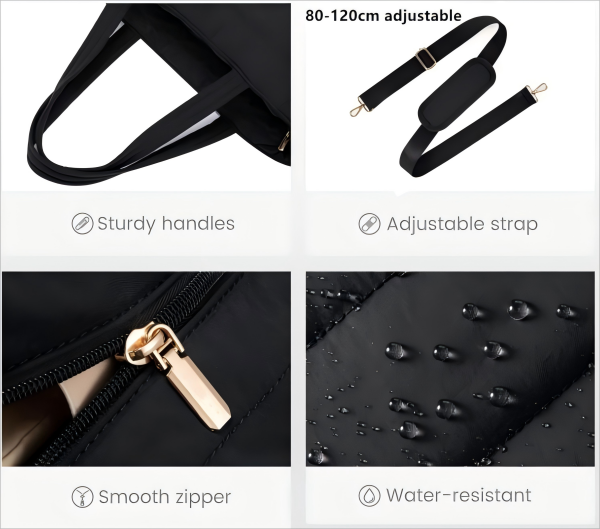 Beg tote kalis air fesyen wanita tersuai Custom women's fashion waterproof tote bag