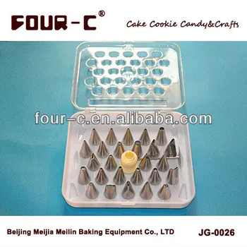 Gapless stainless steel icing nozzle set, high quality cake decorating set
