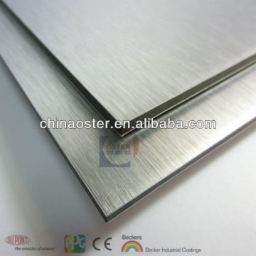 Silver brush ACM for the interior decoration