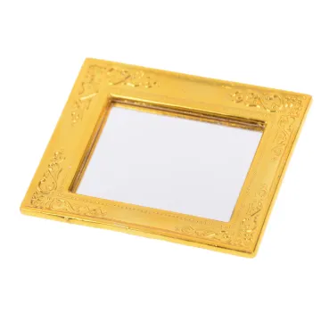 European Style Mirror Dollhouse Miniature Bathroom Bedroom Furniture Toys 1:12