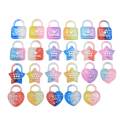 Gradiënt Pretty Girl Heart Lock Key Resin Charms Ambachten Plaksteen Cabochon Scrapbooking Voor Versieringen Diy Accessoires