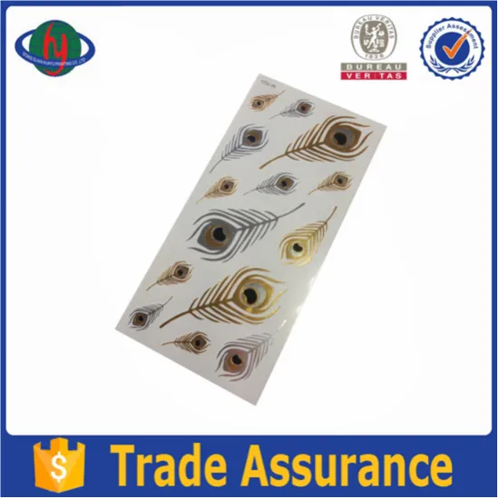 High Quality Non Toxic Temporary fake Tattoo