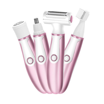 Electric 4-in-1 Trimmer Set for Women - Eyebrow, Facial, and Body Hair Removal