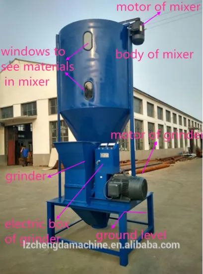 Vertical type feed grinder&mixer/ feed mixer&grinder for sale