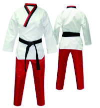 red taekwondo uniform dobok