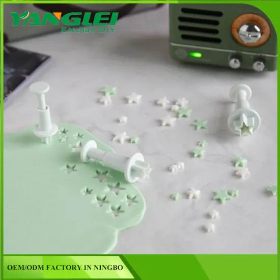 1 Set Stars Plunger Fondant Baking Decorating Sugarcraft Cake Mold Cutter Tools