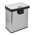 Household 2 Compartments Stainless Steel Trash Can