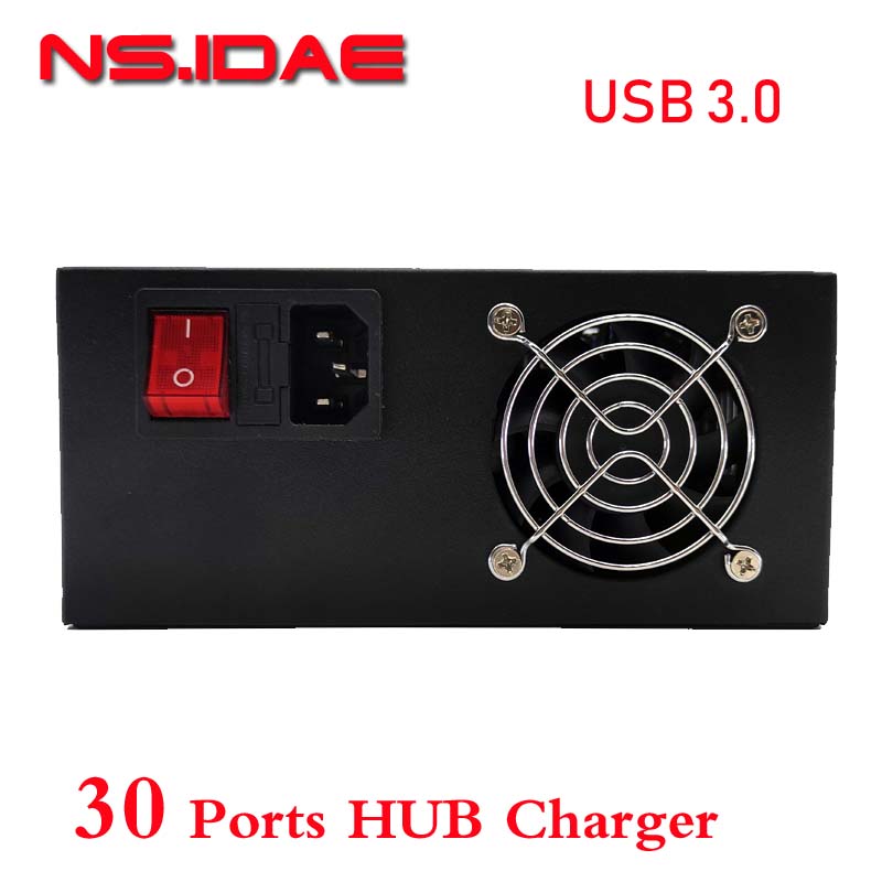USB 3.0 Hub 30 Ports with 300W Power Silent Cooling Fan and Anti-Short Circuit 3-in-1 Switch USB 3.0 Hub 30 Ports with 300W Power Silent Cooling Fan and Anti-Short Circuit 3-in-1 Switch