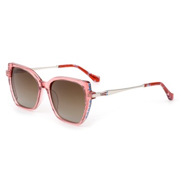 Cat eye acetate sunglasses feminine style