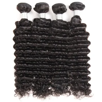 weave bundles brazilians hair deep wave bundles human hair  virgin hair bundles with closure
