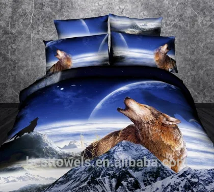 Wholesale cotton 3d printed bedding set with masha and bear