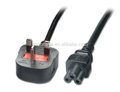 UK style bs power wire with bs 2 pin electrical plug