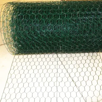 Green pvc coated hexagonal galvanized chicken wire mesh