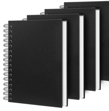 Notebook Black Journal foderato A5 con carta spessa da 100 gsm