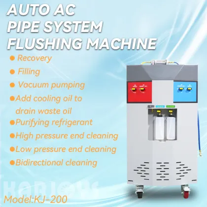 Car AC Service Machine: Refrigerant Recovery and Flush for R134a Air Conditioning